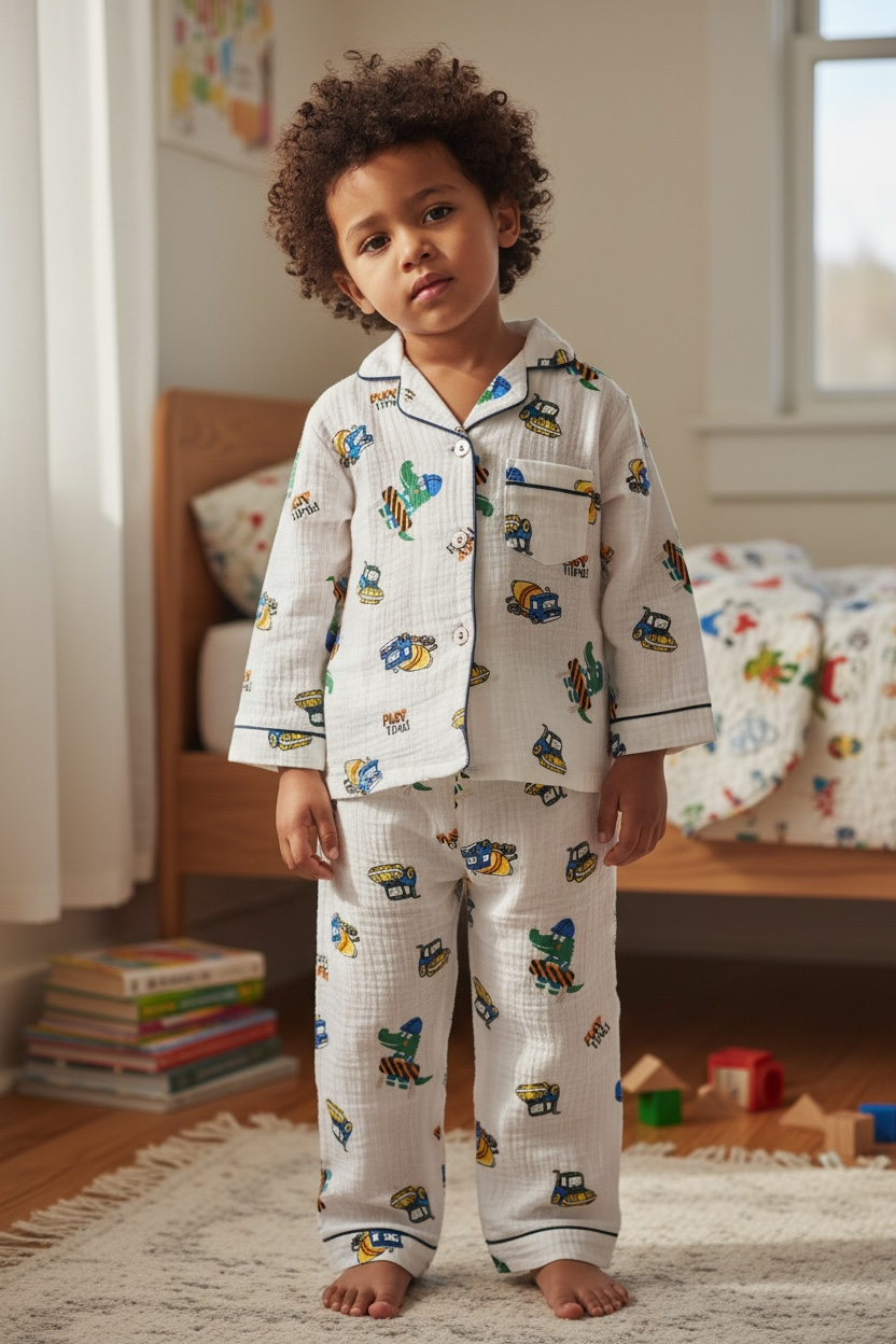 Truck Breathable Muslin PJ Set
