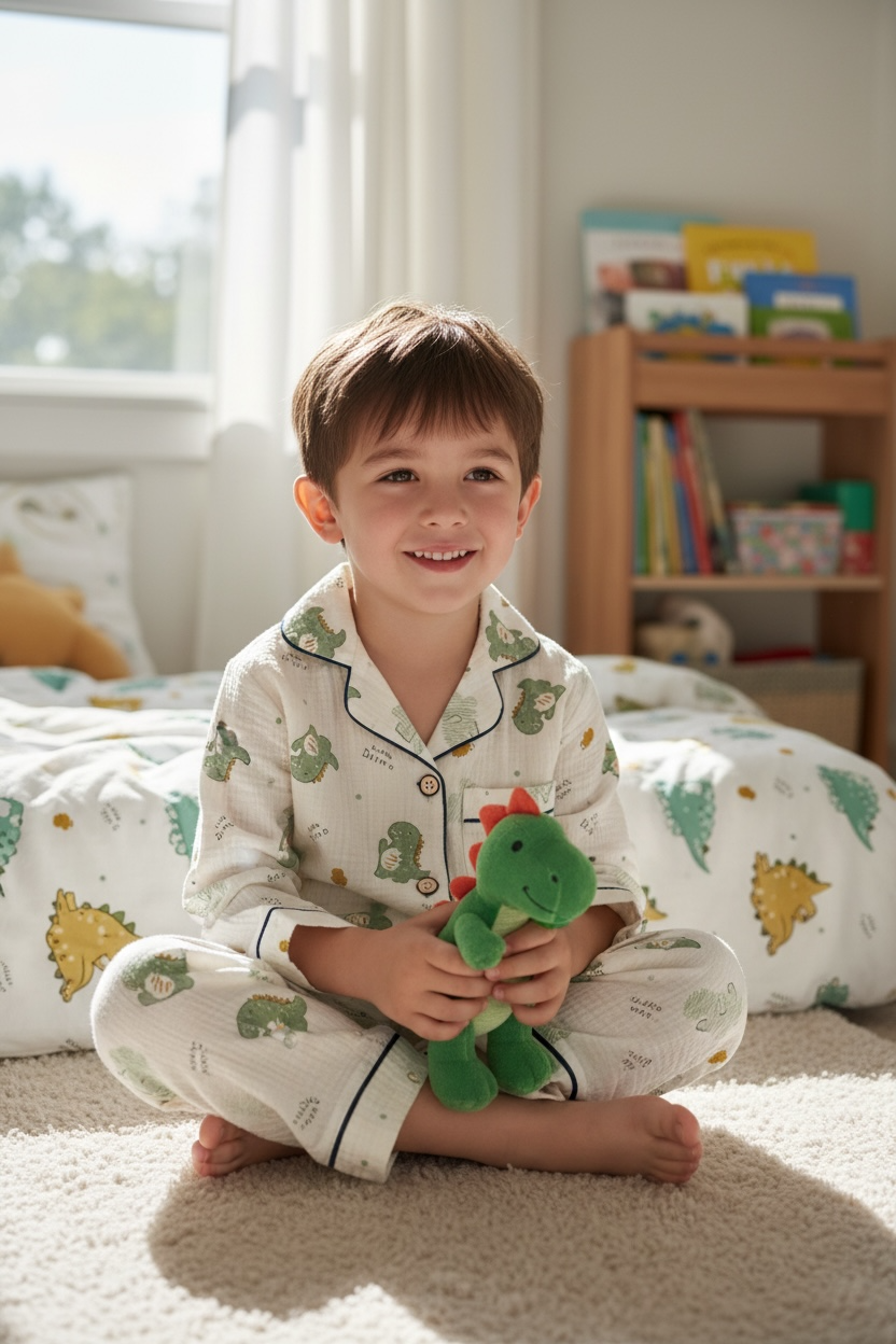 Dinosaur Muslin PJ Set