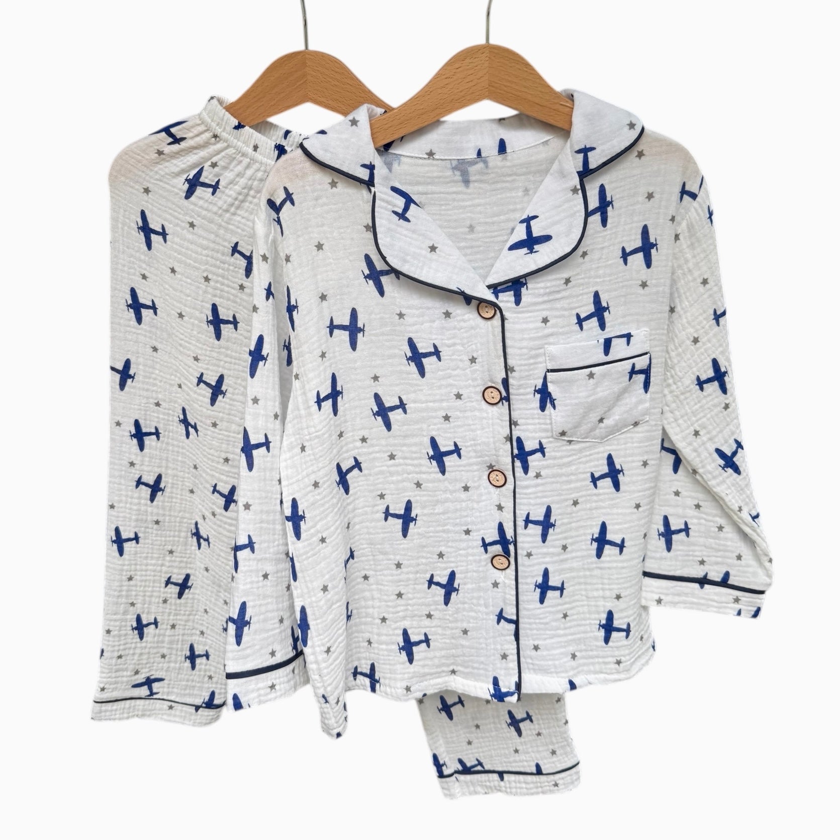 Aeroplane Breathable Muslin PJ Set