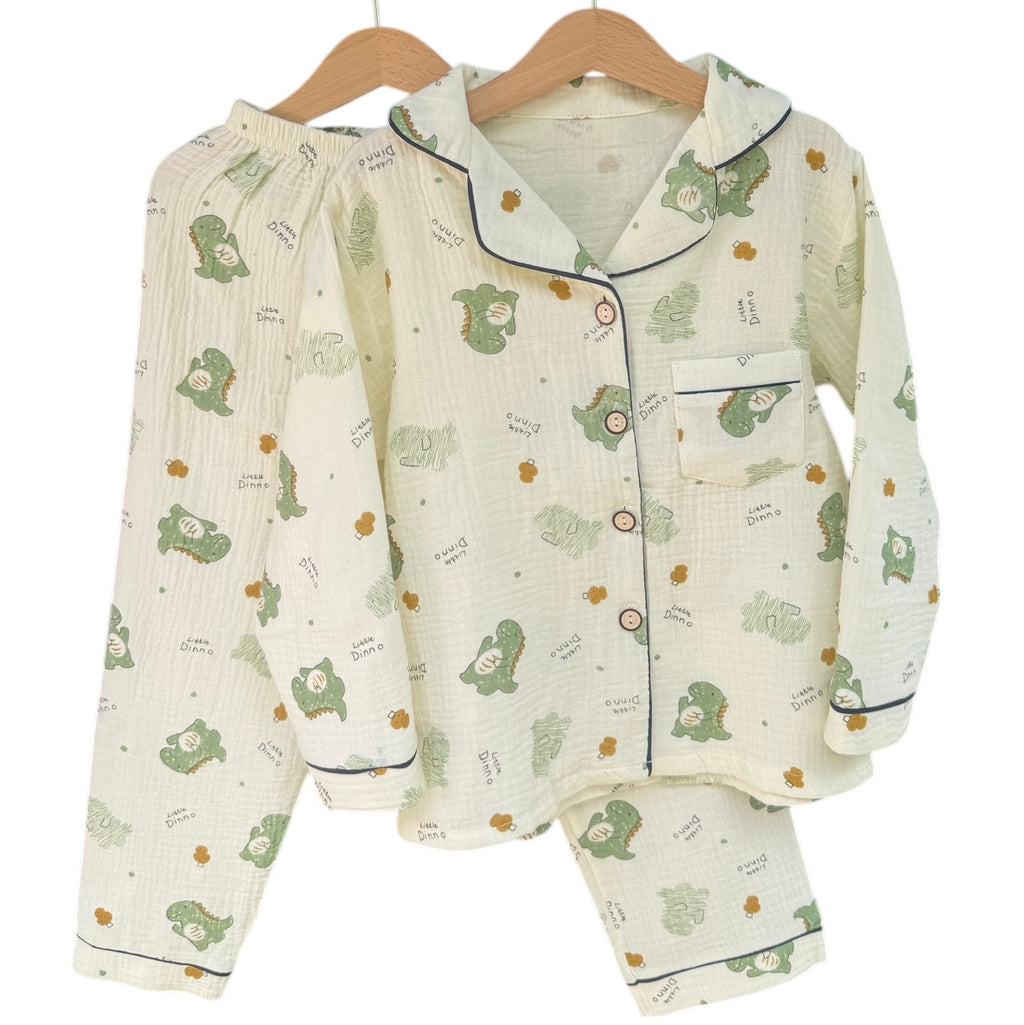 Dinosaur Muslin PJ Set