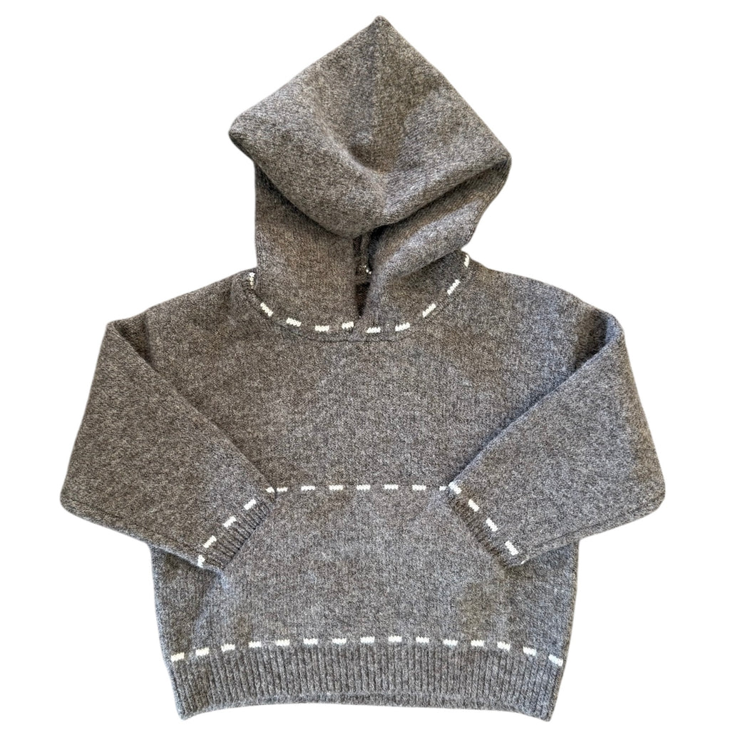 Heather Grey Knit Hoodie