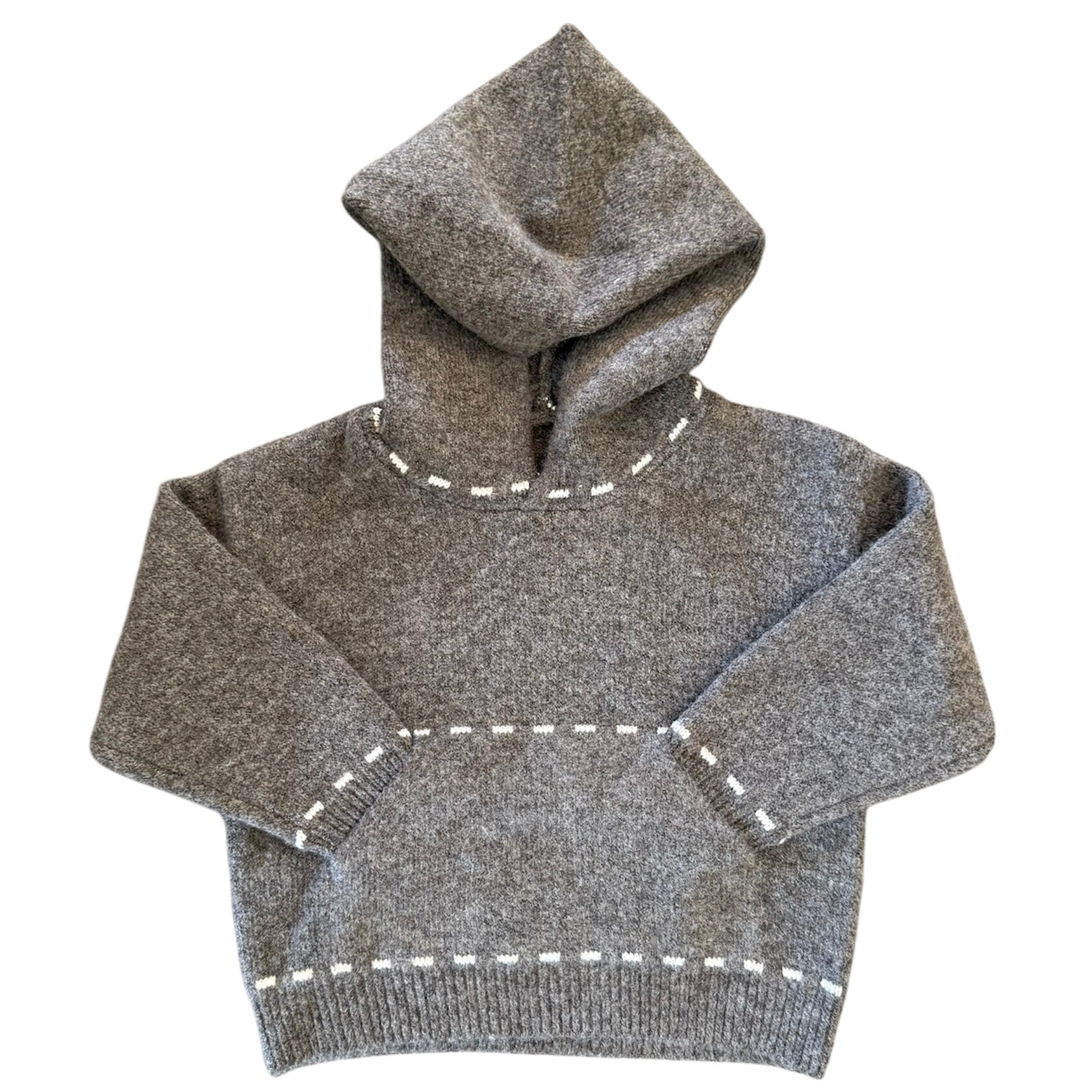 Heather Grey Knit Hoodie