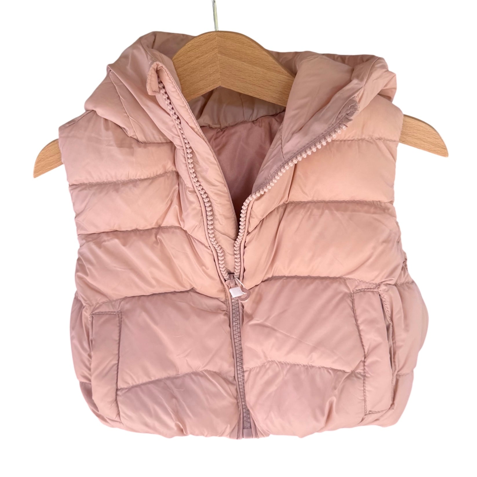 Pink Puffer Hoodie Vest