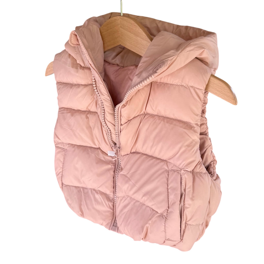 Pink Puffer Hoodie Vest